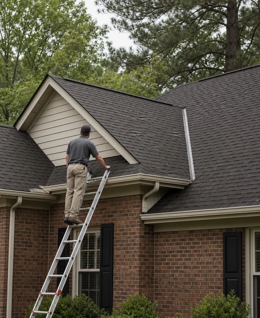 Residential roof inspection at a Newberry, South Carolina home